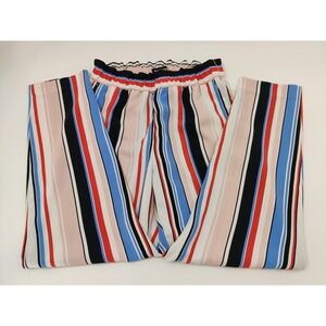 Express Ankle High Rise Striped Wide Leg Lounge Pants Size Small